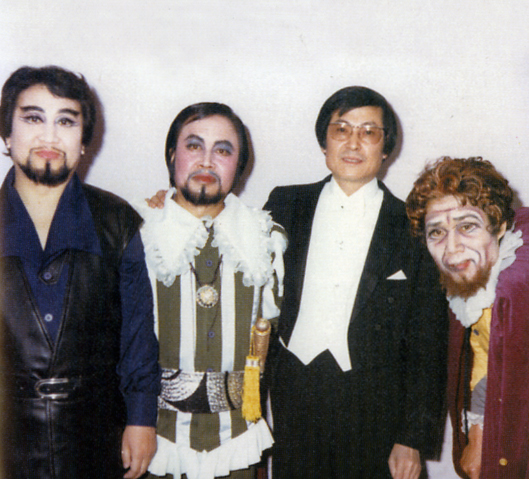 Opera ″Rigoretto″ 1966．4．15 (왼쪽부터 진용섭, 안형일, 이남수, 이인영)