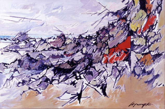 제주도 61x91cm 캔버스에 유채