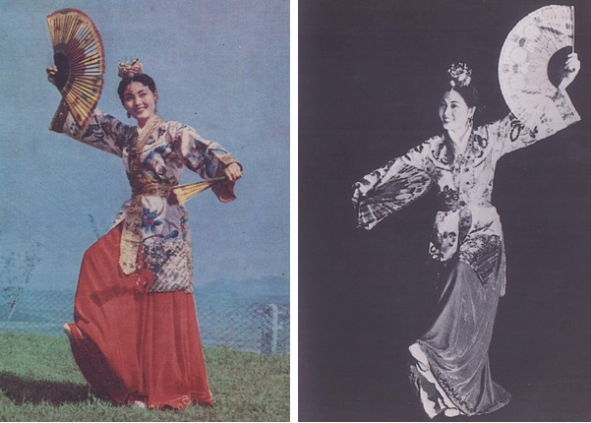 1954 부채춤 화관무 시연